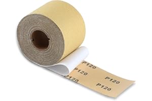 SPEEDWOX 120 Grit Sandpaper Roll Self Adhesive PSA Stickyback Sand Paper 2-3/4" Wide 10 Yard Long Sandpaper Sheets for Automo