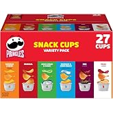 Pringles Potato Crisps Chips, Lunch Snacks, Snack Cups, Variety Pack, 19.5oz Box (27 Cups)