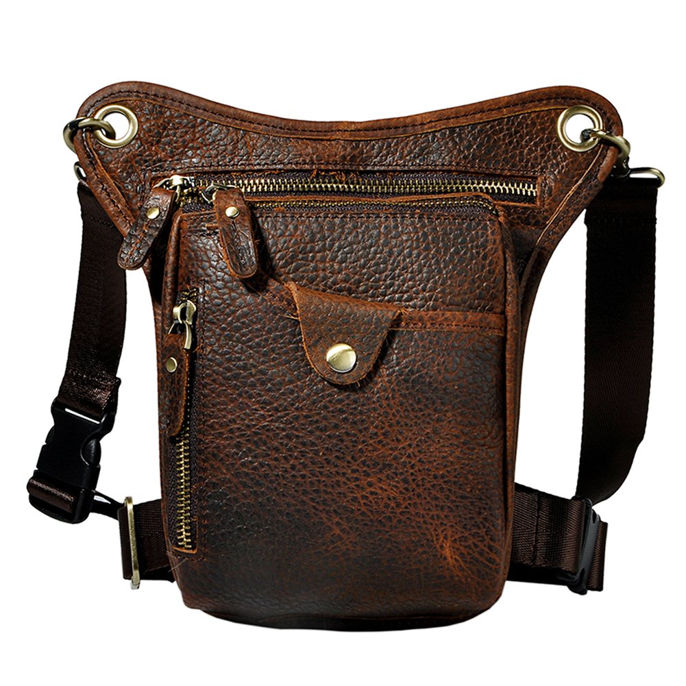 Genda Archer Los Hombres Bolsa de Pierna de Cuero Bolso de la