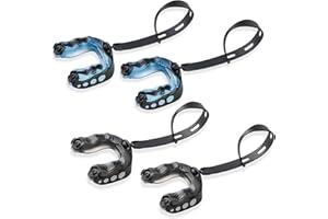 GREDNFHAT 4Pack Football Mouth Guard with Strap, Soft Youth Mouth Guard Football Mouthpiece, Professional MouthGuard Sports for Boxing, MMA, Hockey, Rugby, Basketball for Adult and Youth