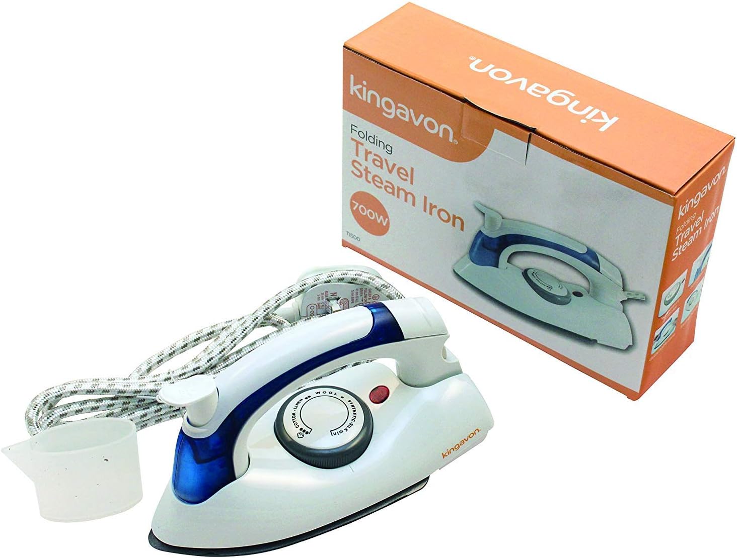 Kingavon Portable Foldable Travel Steam Iron 700Watt White Amazon