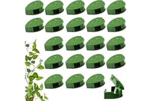 HNHMT 60 pcs Plant Wall Clips with 72 Pieces Acrylic Adhesive Sticker,Plant Climbing Wall Fixture Clips Plant Fixer Invisible Wall Vines Fixing Clips Self-Adhesive Hook Plant Clips Plant Vine Traction