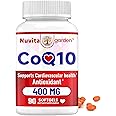 NoMiLu CoQ-10 Softgels 400 mg Coenzyme Q10 Vegetarian Support Heart Healthy Antioxidant