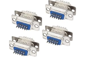 uxcell DB15 15-Pin 3-Row Male to Female Connector VGA Cable Adapter 4sets