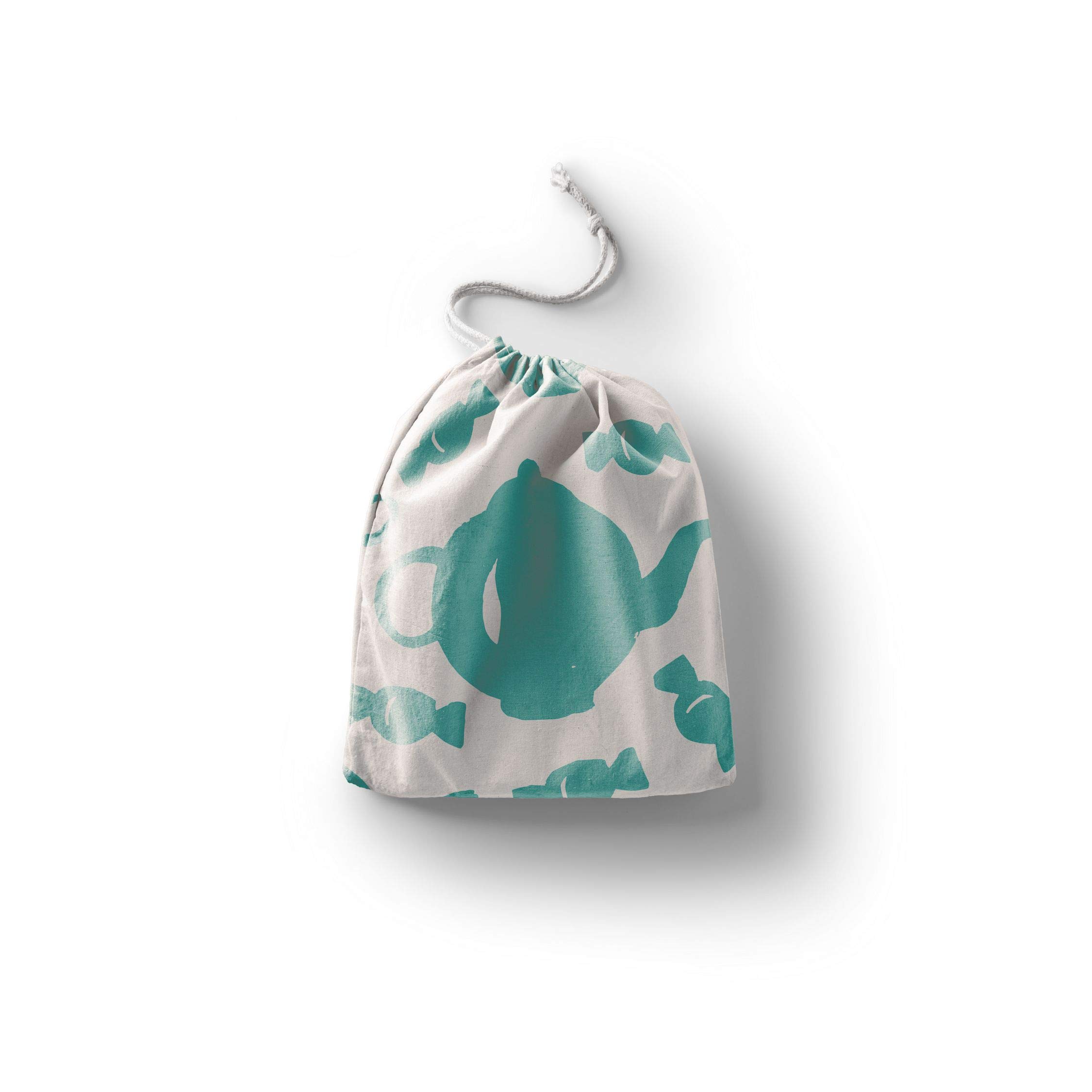 Bonamaison Printed Cotton Produce Bag with Drawstring, Reusable Grocery Bag, Biodegradable Eco-Friendly Bags, Travel Pouch, Sachet Bags, Shopping Bag, Eco Friendly, Foldable, Size: 30x40 Cm