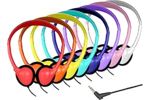 Ladont 8 Pack Kids Headphones Bulk for Classroom School Students Children Teens Boy Girl (8 Mixed Colors)