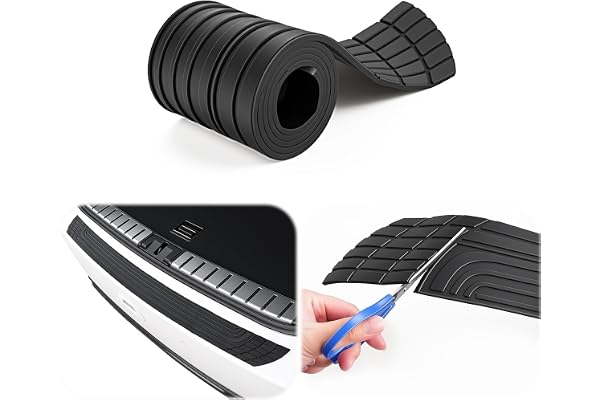 SINGARO Car Rear Bumper Protector, 42inch x3.4inch Car/SUV Universal Rubber Anti-Scratch Trunk Exterior Accessories