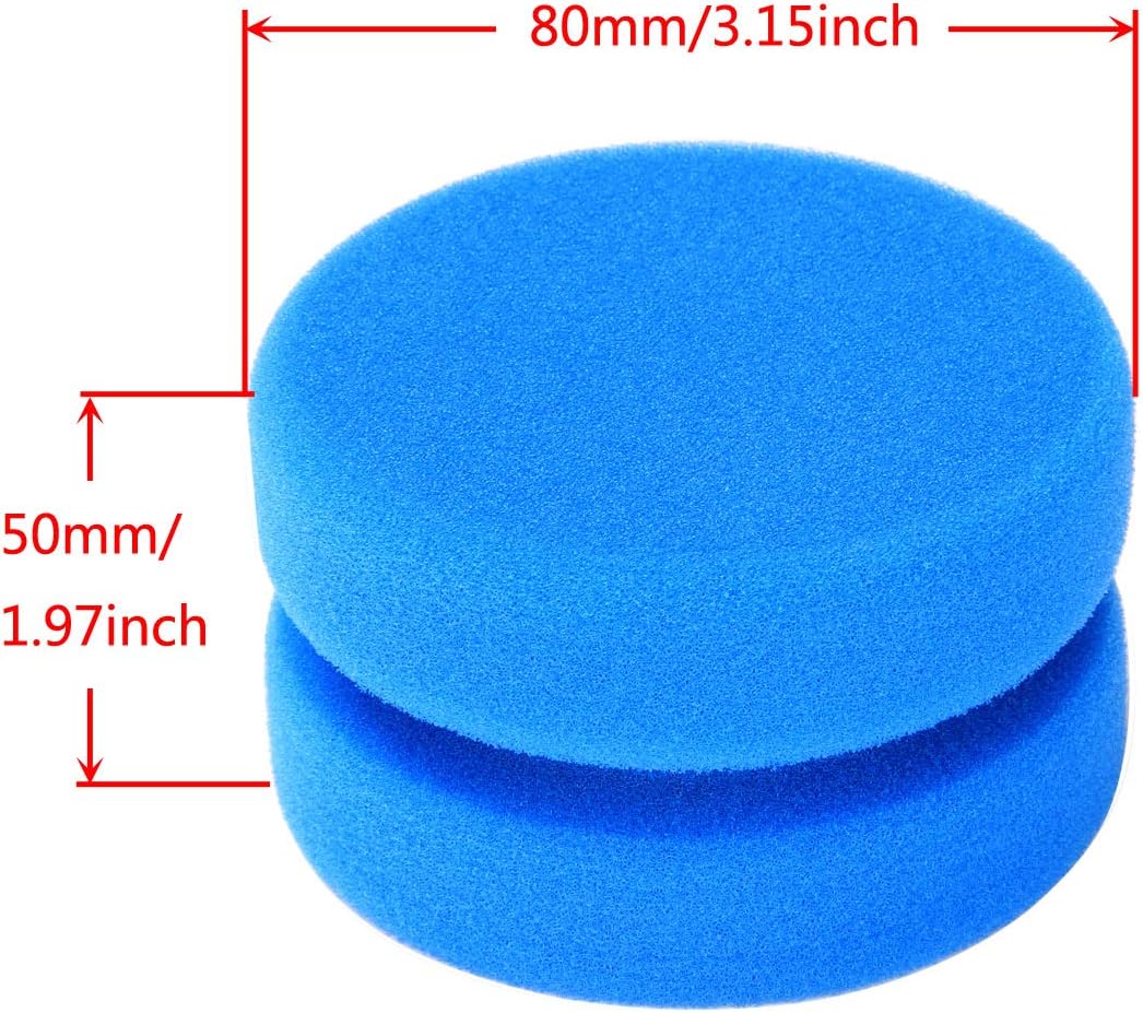 Paint Sponge Applicator, Complete with Mesh Hang Dry Storage Bag, Blue Double Layer Circular 3.15 Inch (2 Pack)