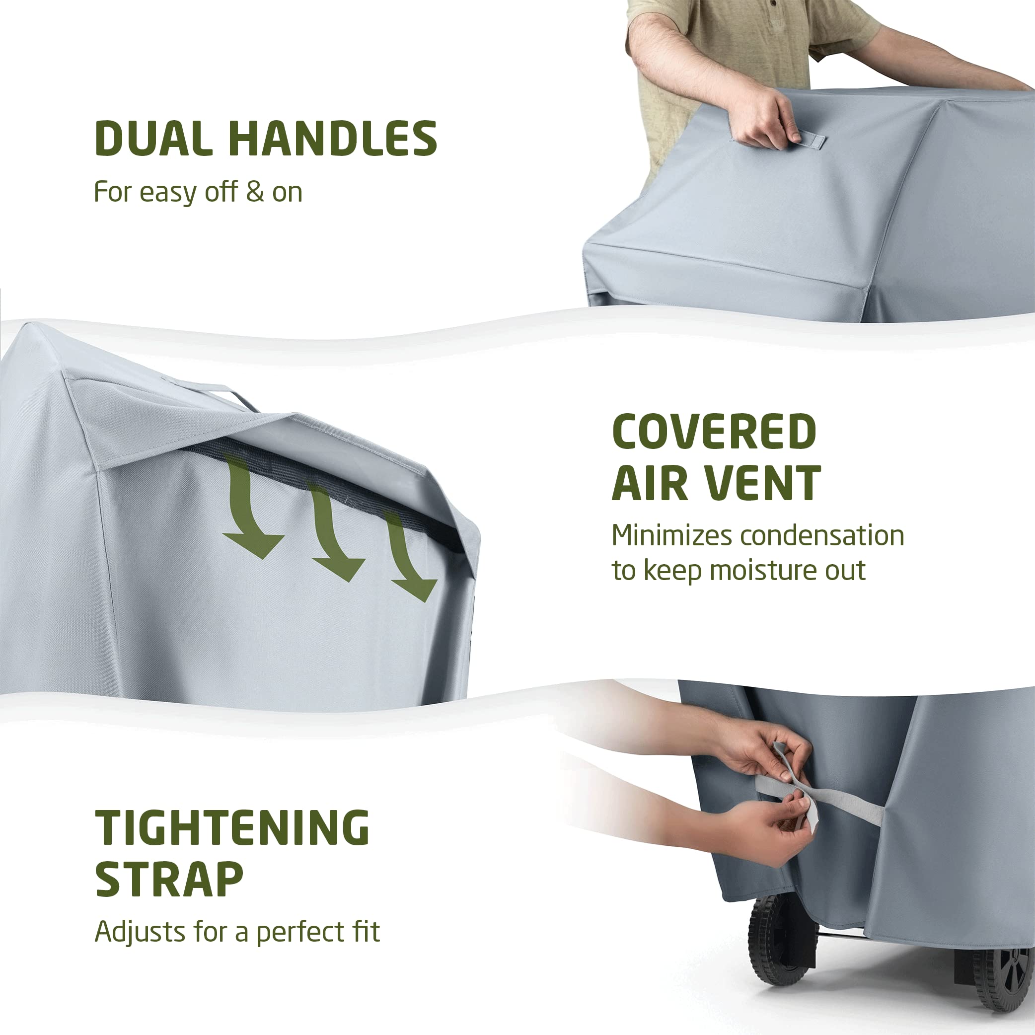 Zober BBQ Grill Cover 58 Inch Waterproof Double Layered Fits er