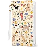 Dog Womens Wallet, Wristlet Wallet for Women RFID Blocking, Cute Ladies Purse with Zip Around Credit Card Holder, Travel Hand Strap Women's Wallets, Large Capacity Clutch Organizer Christmas Gift
