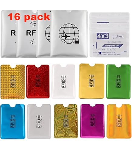 Amazon.com: RFID Blocking Card Holder - Credit and Identity Card Protector for Theft Protection - 10 Pack Secure Sleeves for ID, Debit Cards in Pocket : Office Products Amazon.com: RFID Blocking Card Holder - Credit and Identity Card Protector for Theft Protection - 10 Pack Secure Sleeves for ID, Debit Cards in Pocket : Office Products