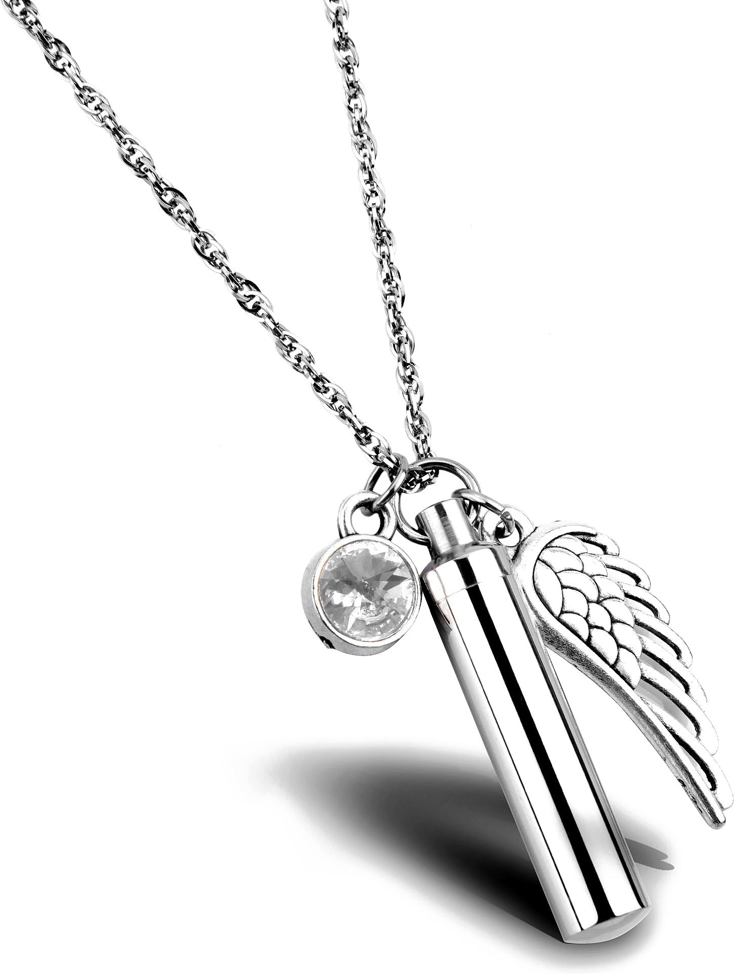 Cylinder Cremation Jewelry Memorial Urn Necklace for Ashes Keepsake for Your Loved One