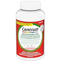 Centrum Adult Forte Essentials Mulitvitamins/Minerals Supplement for Men & Women, 250 Tablets (Packaging May Vary)