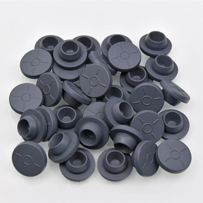 ZHONGJIUYUAN (100 stoppers) Self Healing Rubber Injection Ports 20mm Rubber Bottle