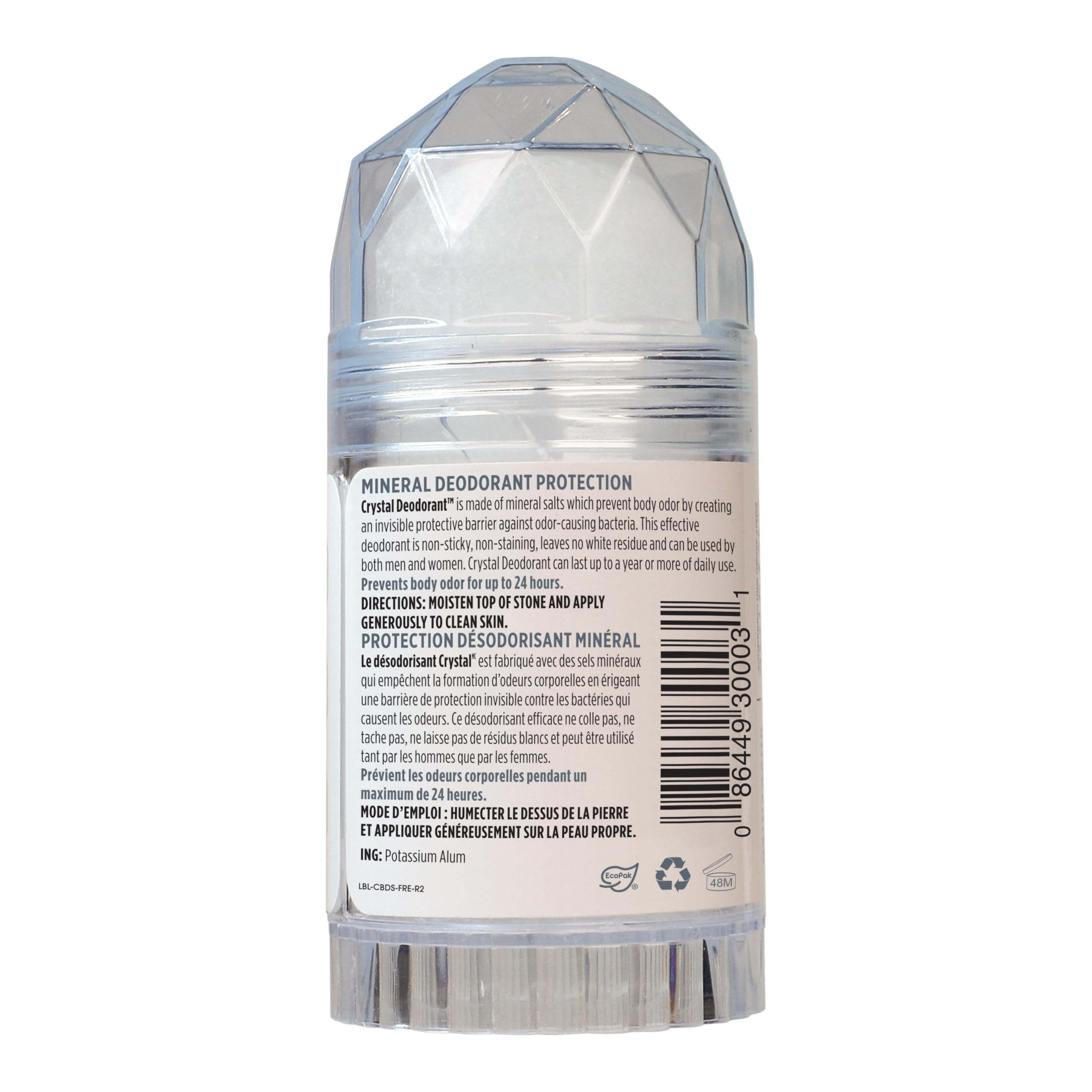 Crystal Mineral Deodorant Stick, Unscented 4.25 oz (Pack of 3)