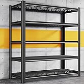 KILISTEELS 72" H X 48" W X 24" D Heavy Duty Garage Shelving Unit 5 Tier 3500 LBS Storage Shelves Adjustable Industrial Metal Wire Shelf Unit for Garage,Basement,Pantry,Warehouse,Commercial