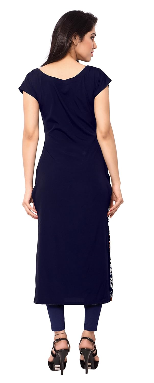 ziyaa women's straight crepe kurta