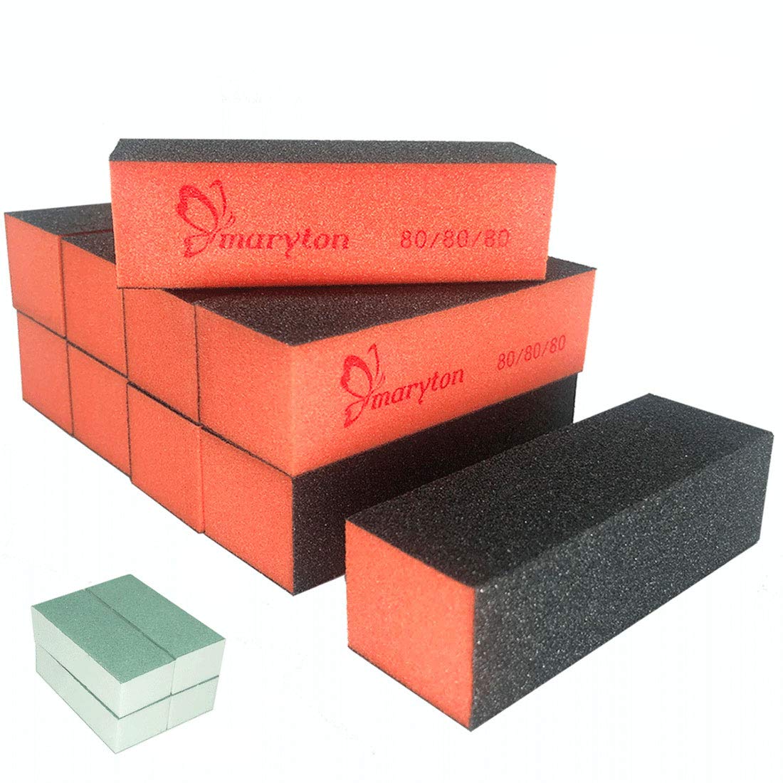 Nail Buffer Sanding Block Polisher Buffing File 60/100 Grit Nail Art Pedicure Manicure Tool 10 PCS (Black Purple) : Beauty