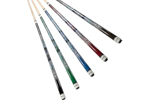Syncshot Pool Cues Set of 5 / 1, Pool Sticks for Adults 58 Inch 18 19 20 21Oz Maple Wood Billiards Cue Sticks, 5 Different Co