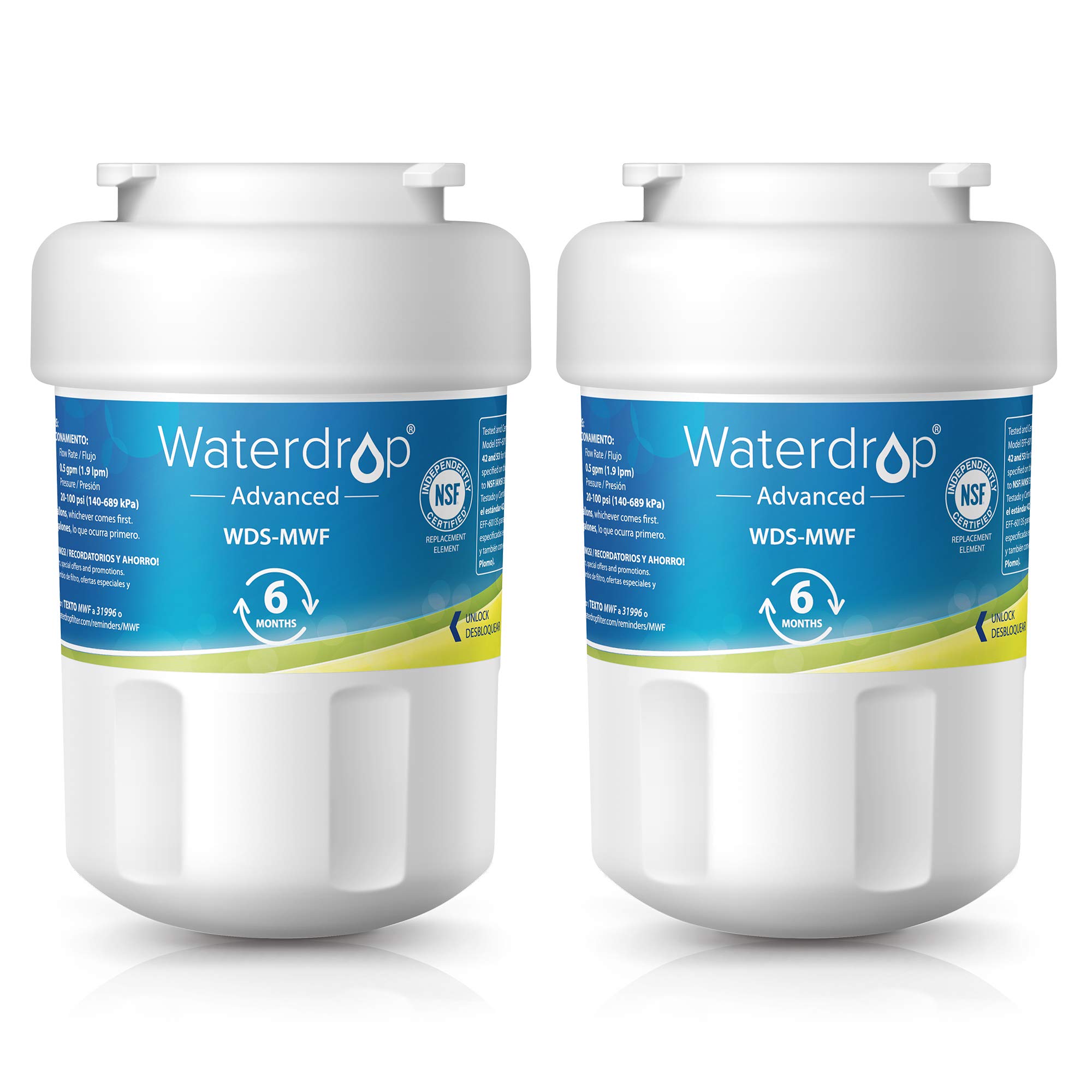 Waterdrop MWF NSF 53&42 Certified Refrigerator Water Filter, Compatible