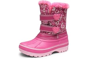 DREAM PAIRS Boys Girls Snow Boots Water-Resistant Outdoor Sport Warm Cozy Anti-Slip Cute Ankle Winter Shoes for Toddler/Little/Big Kid