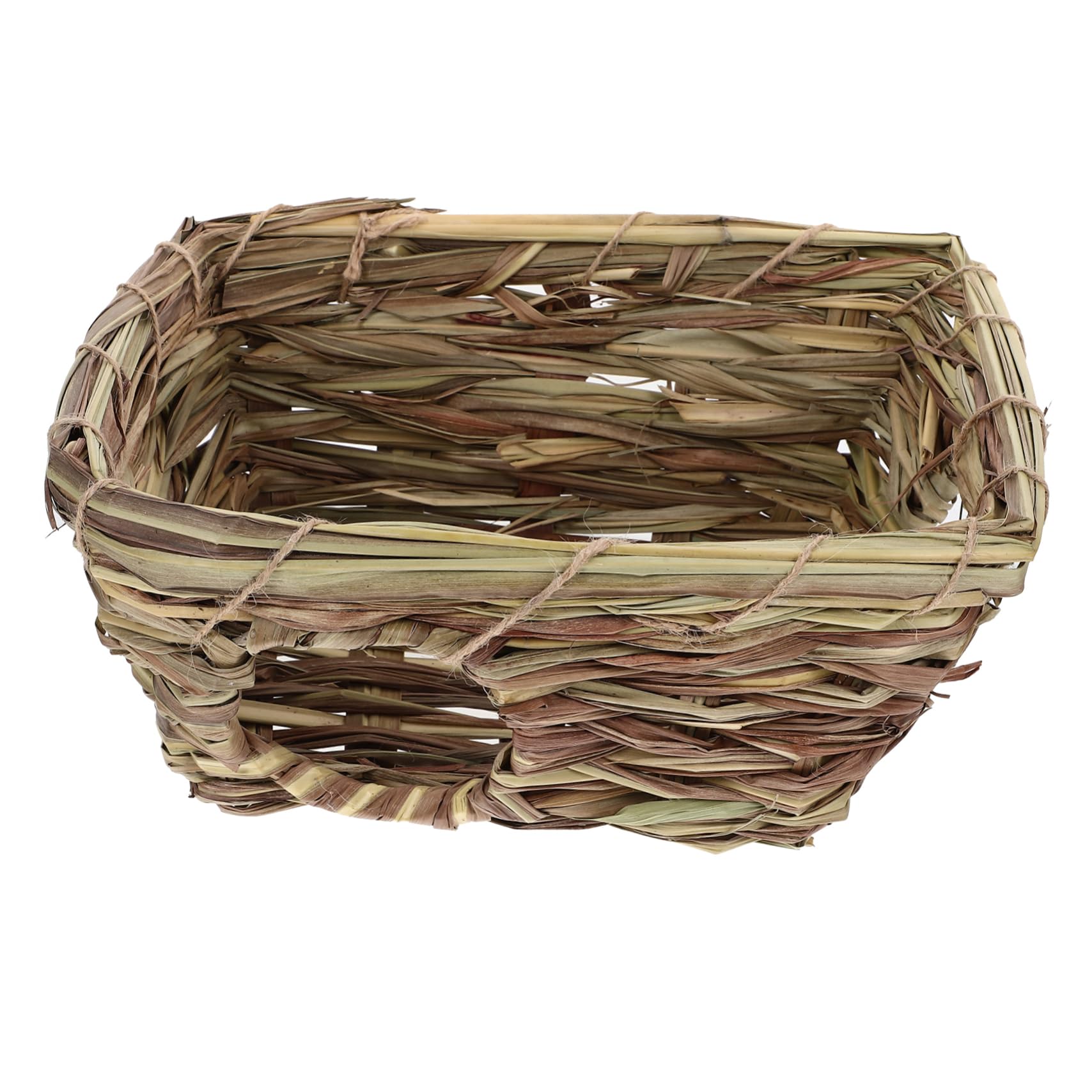 Rabbit Grass House Hideaway Grass Hut Toy Pet Chinchilla Bed Playhouse for Rabbits Guinea Pigs Squirrel and Small Animals to Play Sleep and Eat