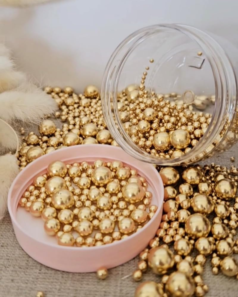 Cake N Bake Metallic Gold Sugar Sprinkles 35g Mix Edible Glitter