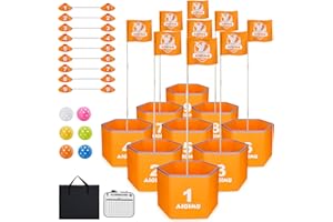 AIGIMU Golf Bucket Game 9 Holes,Golf Yard Games for Adults and Family,Golf Backyard Game for Outdoor Indoor, Golf Practice Game-Portable Golf Course Play Lawn,Park,Beach,Yard,Golf Gifts for Christmas