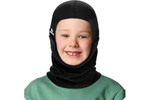 HIKENTURE Kids Balaclava Ski Mask, Children Winter Face Mask, Fleece Windproof Snow Mask for Boys, Girls