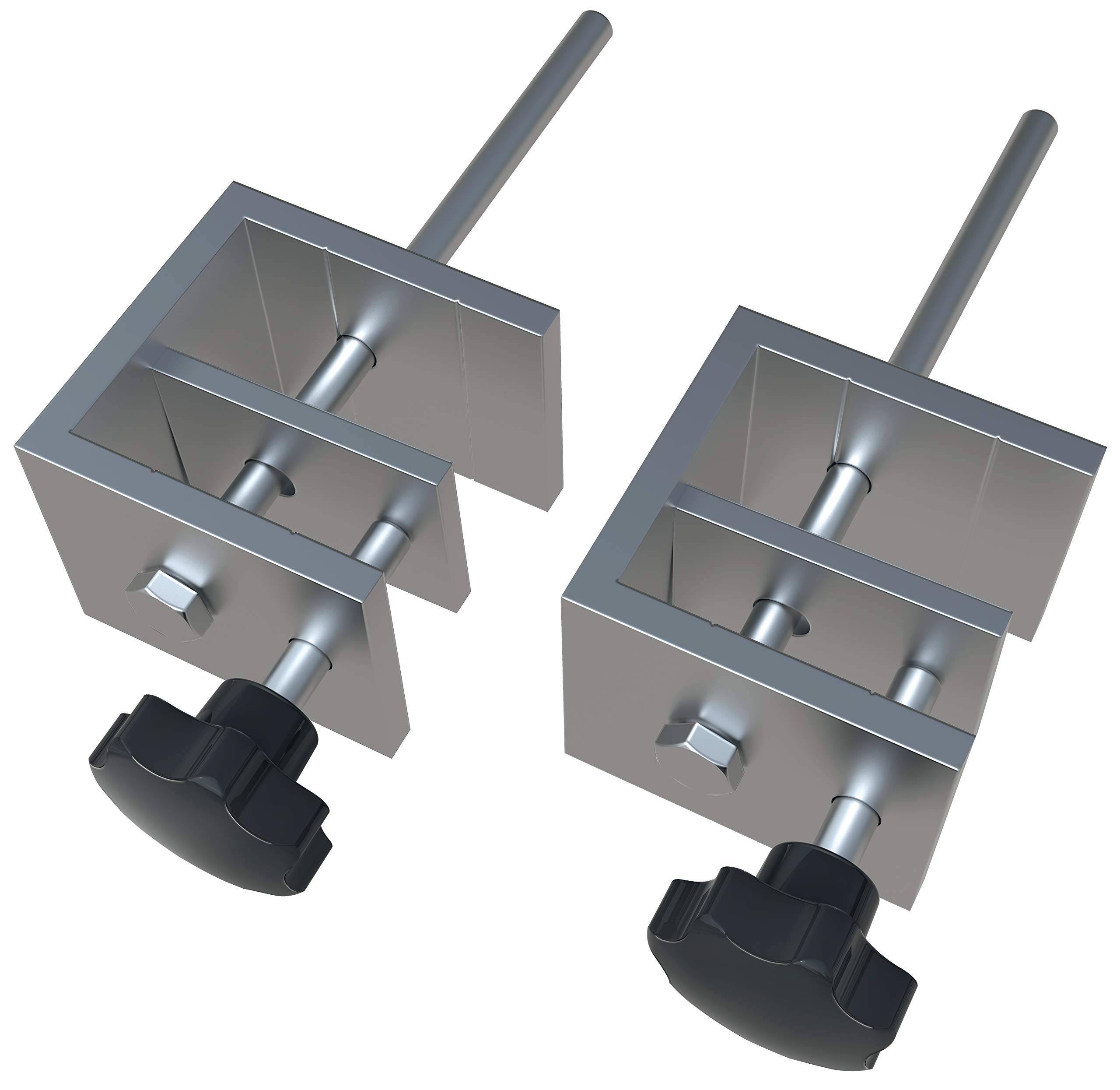 Nobo Desk Screen Premium Plus Clear PVC Desk Divider & Barrier Screen Clamp, Pack 2 Clamps, 1915555