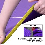 PROIRON Pilates & Yoga Mat Extra Thick 10mm Large 1830x660mm Purple Yellow view 3