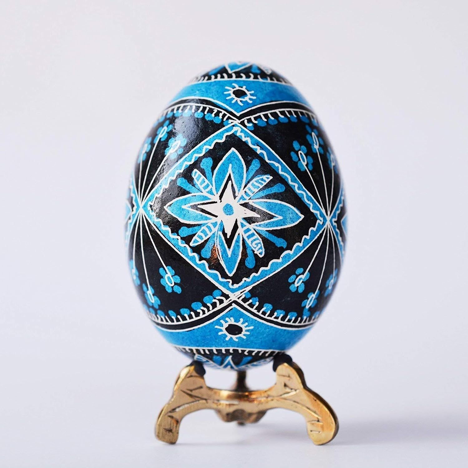 Happy Easter Gifts Blue Color Easter Home Decor Ukrainian Wooden Easter Egg Hand Painted Pysanki Easter Egg Original Ukrainian Folk Art Home Living Ornaments Accents Vadel Com