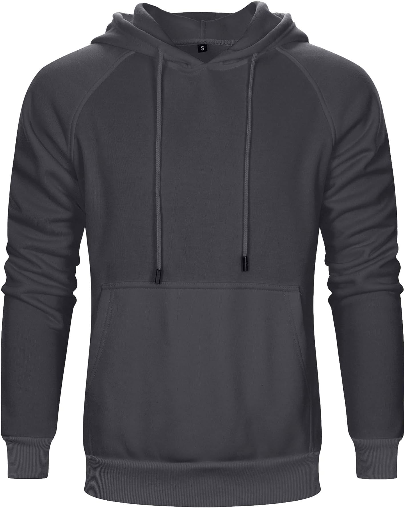 TOLOERPullover Hoodie Men Blend Fleece Long Sleeve Sweatshirt with Kanga Pockets