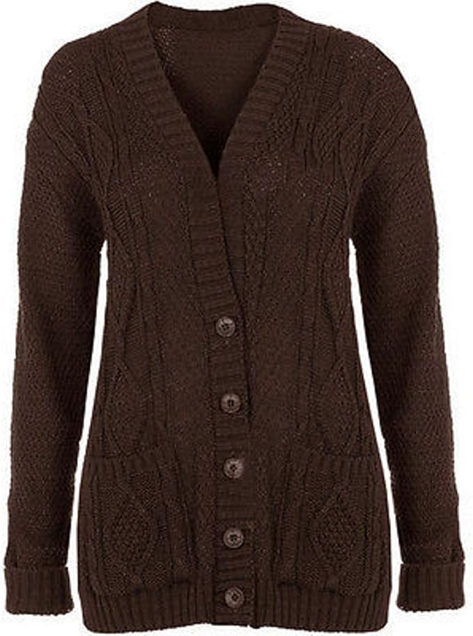 Platinum Clothing Knitted Cable Knit Cardigan For Winter Christmas