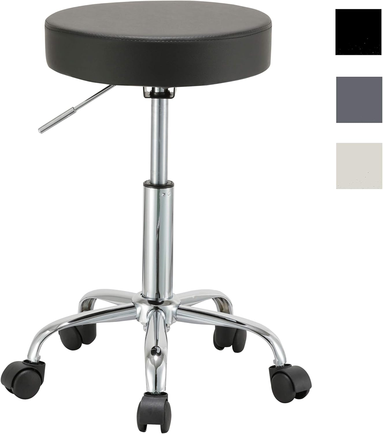 Duhome 410 Adjustable Height Swivel Medical Clinic Tattoo Spa Salon Stool with Wheels (Black): Kitchen & Dining