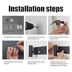 PMMASTO Coat Rack Wall Mounted, 5 "T Shaped Wall