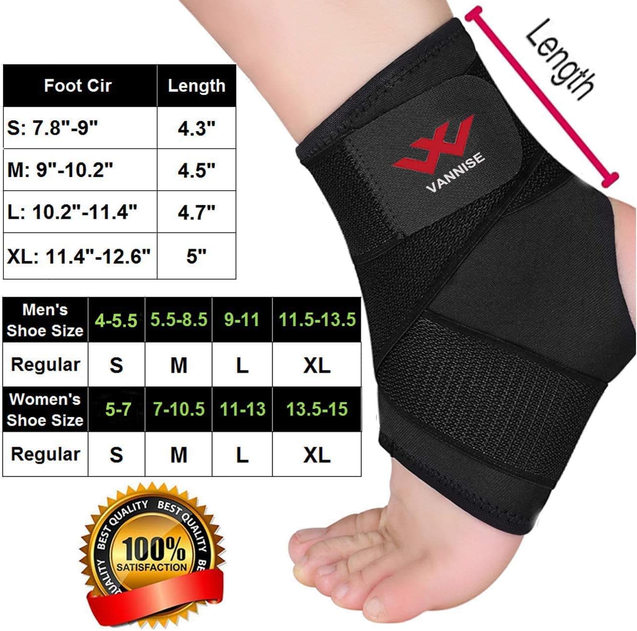 Ankle Brace, 2PCS Breathable & Strong Ankle Support for Sprained Ankle, Stabiling Ligaments, Prevent Re-Injury, Compression Ankle Support Brace with Adjustable Wrap (S): Sports & Outdoors