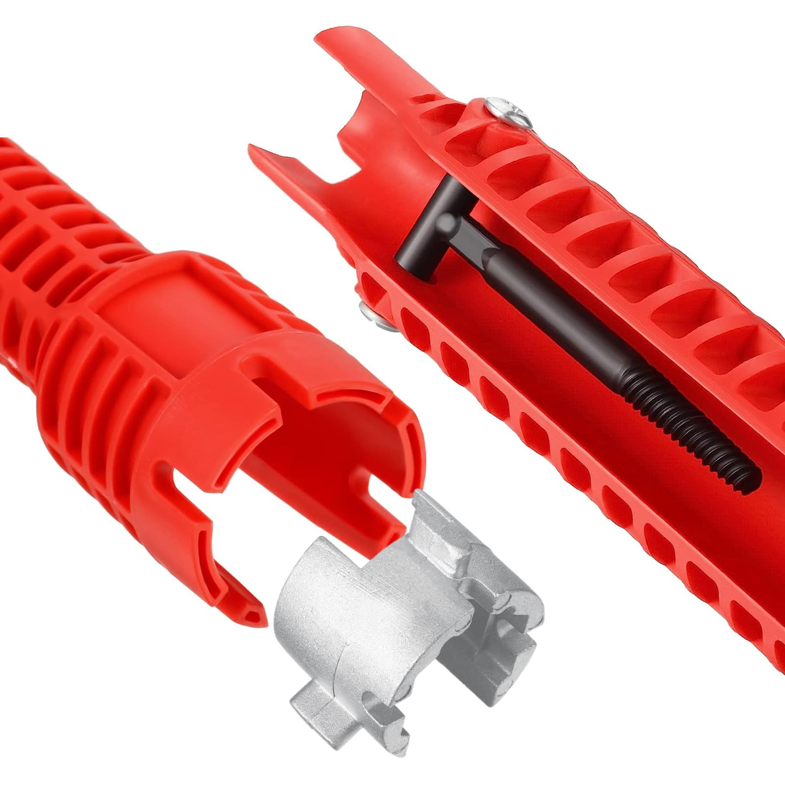 SINRAD Waschbecken Installer Werkzeug, Spülenschlüssel, Armaturenschlüssel, Multifunktion Rohrschlüssel, Geeignet für Toilette, Bad, Küche Multifunktions Spüle Wasserhahn Installer Tools 7