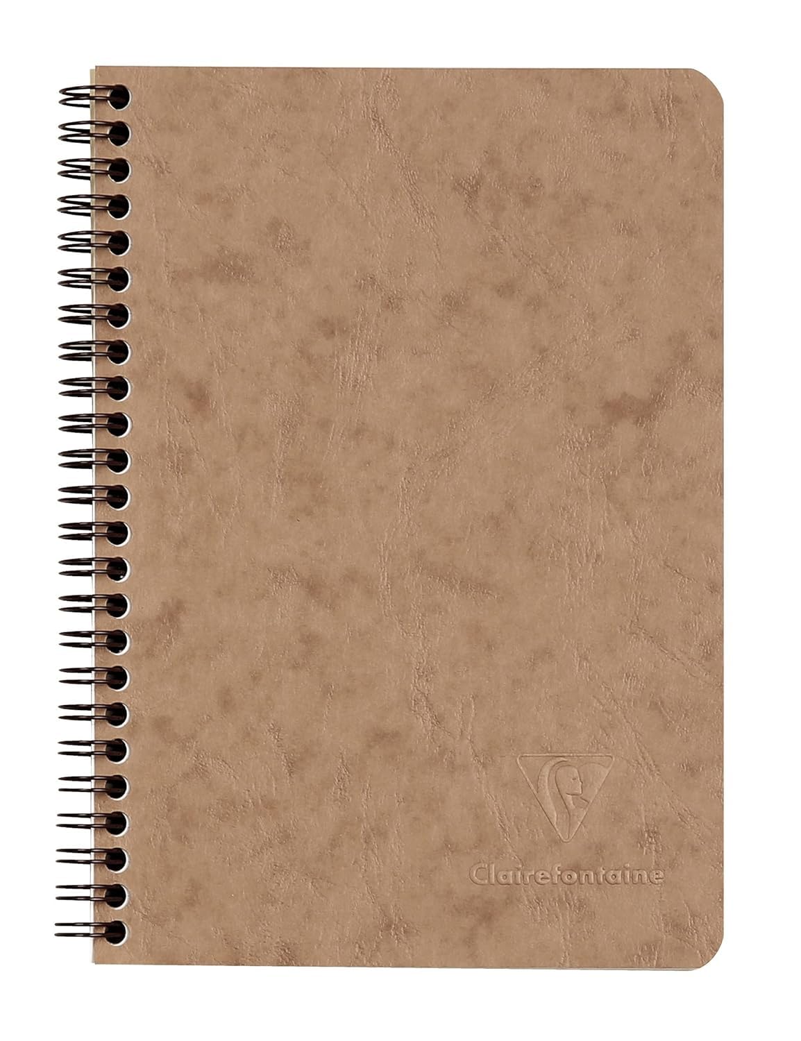 Clairefontaine 78566C Collection Age Bag Tobacco Pocket Notebook - A5 14,8x21 cm - 120 Detachable Pages w/ Handles + 3 Dividers w/ Pockets - Leather Hardcover