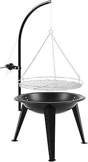 BBQ-Toro Schwenkgrill | Ø 55 cm | Holzkohle Grill mit Grillrost | Grillgalgen mit Kurbel | schwarz | Standgrill