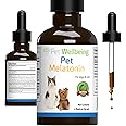 Pet Wellbeing Pet Melatonin for Cats - Supports Adrenal & Thyroid Health, Cortisol Balance, Helps Maintain Normal Sleep Patterns - Veterinarian-Formulated Liquid Supplement 2 fl oz (59 ml)