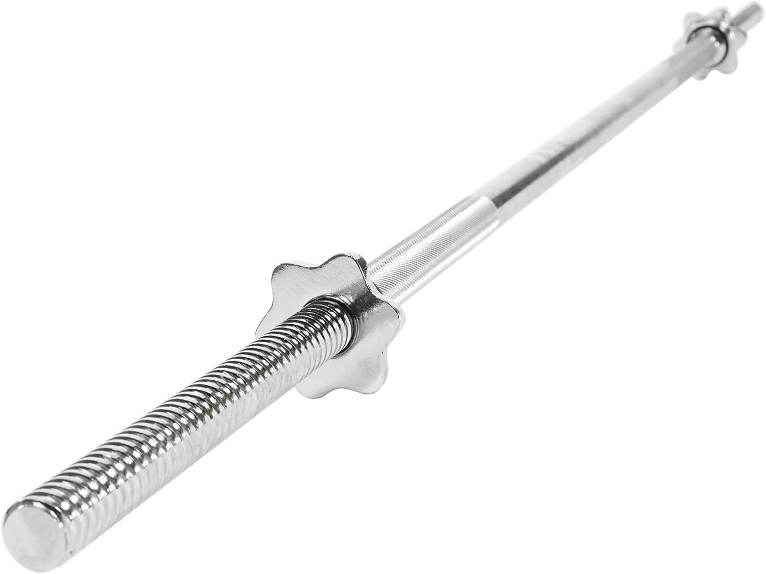 Sunny Health & Fitness 60 in Threaded Chrome Barbell Bar, 1 in Barbell Diameter with Ring Collars - STBB-60 : Weight Bars : Sports & Outdoors