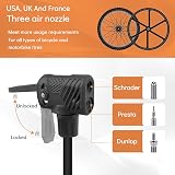 Jsdoin Bike Pump High Pressure Floor Pump Dual Presta Schrader 160 psi Orange view 3