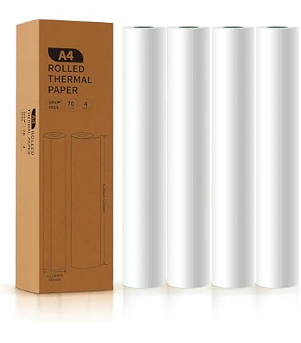 2 Rolls BPA-Free A4 Thermal Paper (210x30mm) For PeriPage A40 Printer - Long-Lasting Print