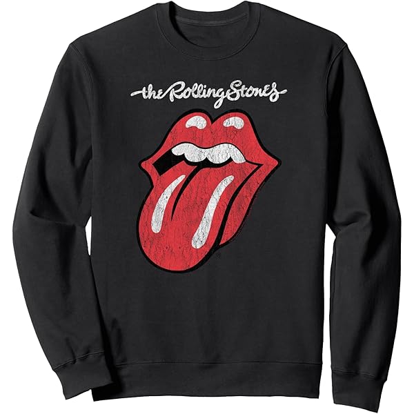 Amazon.com: Rolling Stones Official Distressed Tongue Sweatshirt