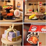 CUTEROOM DIY Miniature House Kit with Furniture LED Dust Cover Food House view 5