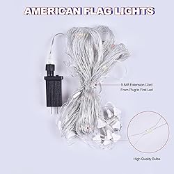 Leisure world LED Texas Flag Net Lights 6.6ft x