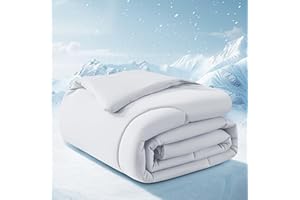 SAMEBED Cooling Comforter Full/Queen Size, All Season Blanket for Hot Sleepers, Lightweight Comforter for Night Sweats, Double-Sided Cooling Bedding for Bed, Sofa, Office, Camping (Light Gray,90"*90")