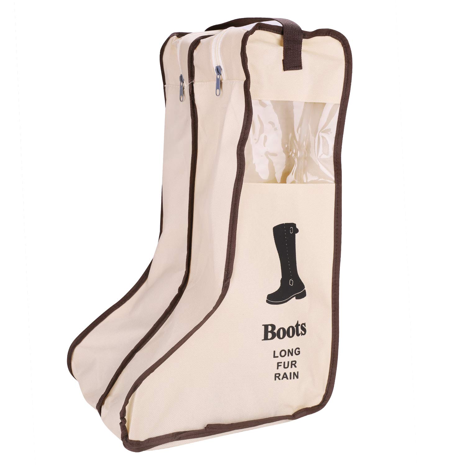 Dustproof Portable Short Long Boot Bag Waterproof Storage Bag with Transparent Window Foldable Boots Cover Protector for Hunting Hiking Fishing