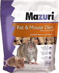 Mazuri Rat and Mouse Nutrional Complete Vegetarian Formulation Pet Food 2lbs